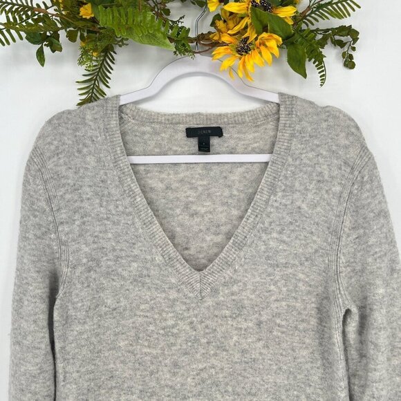 J. Crew Small Wool Alpaca Nylon Blend Sweater Cozy Classic Fall Winter Minimal - Picture 3 of 8